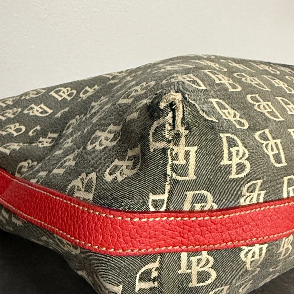 Vintage Dooney & Bourke large hobo monogram bag JUNK - Picture 6 of 16